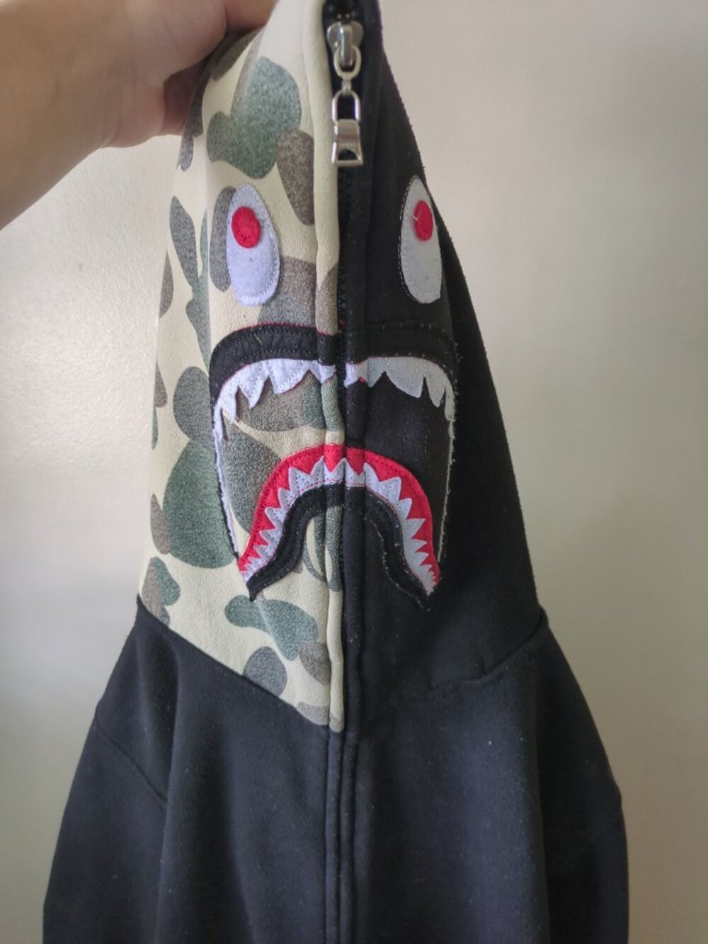A Bathing Ape Bape Men's Full Zip Medium Black Hoodie